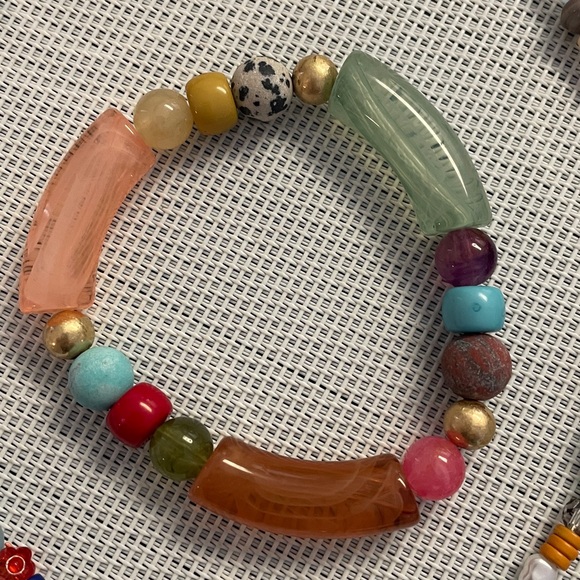 8 Plunder Multicolor Beaded 1 Necklace & 7 Bracelet Set NEW ! - Picture 4 of 5